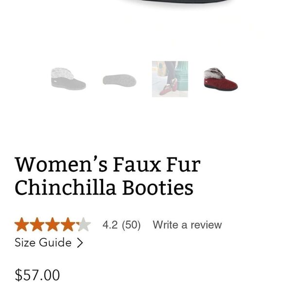 Acorn Faux Fur Chinchilla Booties - Picture 10 of 10